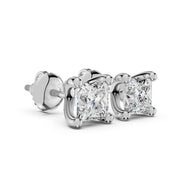 Princess Cut Solitaire Studs
